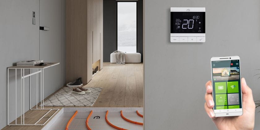 Unisenza Plus smart controls underfloor heating