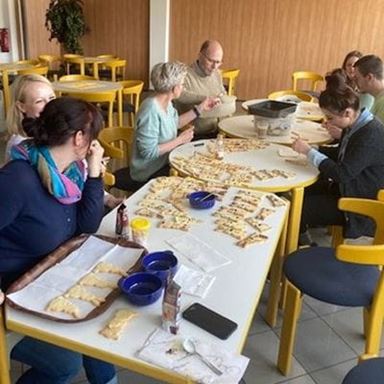 Easter cookies volunteer work Purmo Germany