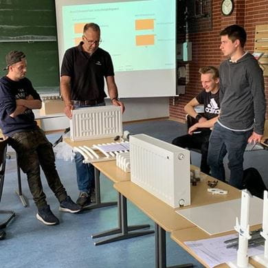 HVAC training by Purmo specialist in German vocational schools