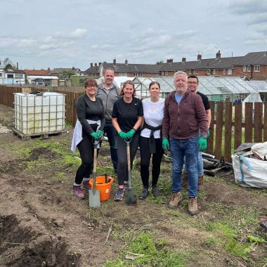 Purmo UK volunteers group 2 allotment project The Children's Foundation