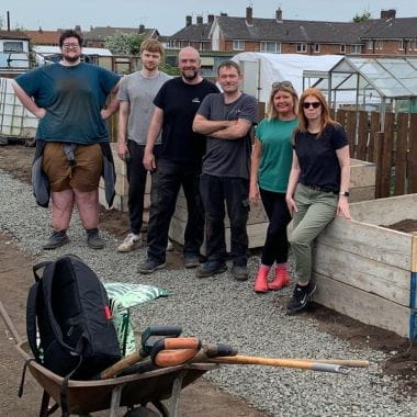 Purmo UK volunteers group 3 allotment project The Children's Foundation