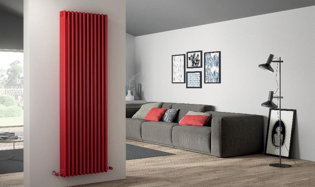 Red Delta column radiator vertical