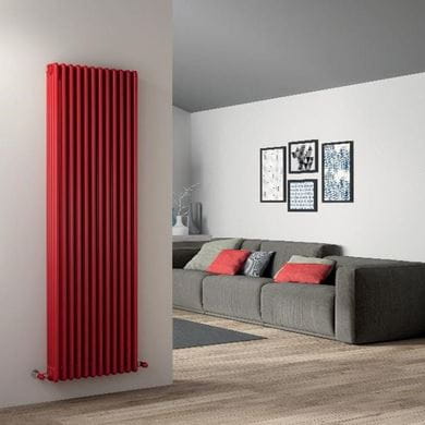Vertical red Delta column radiator
