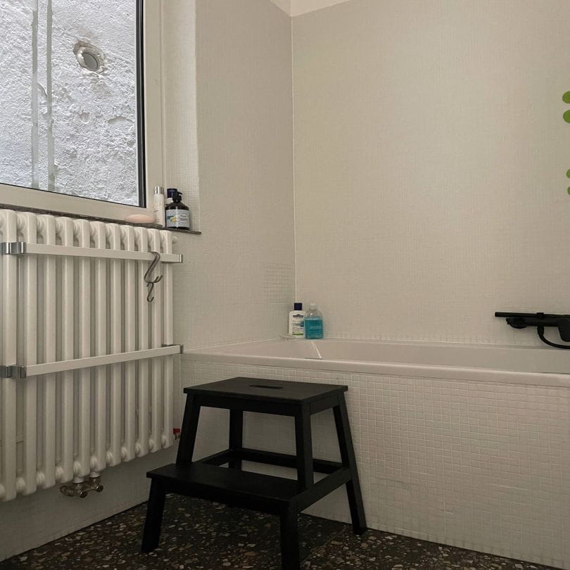 Radiator renovated bathroom