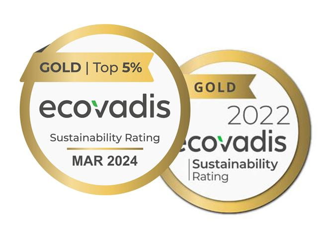 EcoVadis Gold in Sweden 2024 and 2022